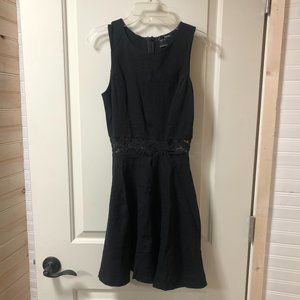 Black Mini Dress With Lace Detail